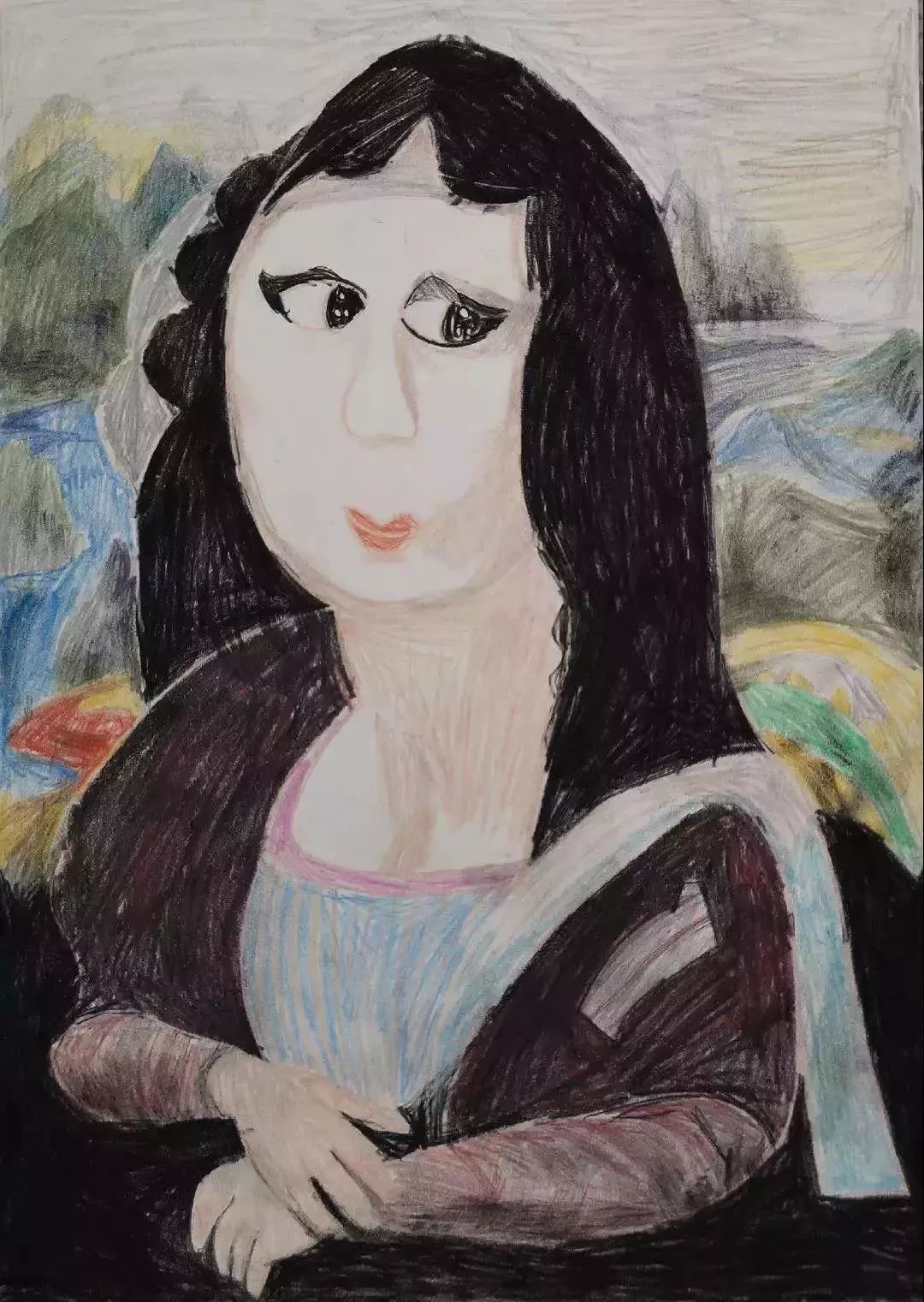 13岁自闭女孩画的"萌"娜丽莎, 瞬间征服意大利艺术世家,还将和达