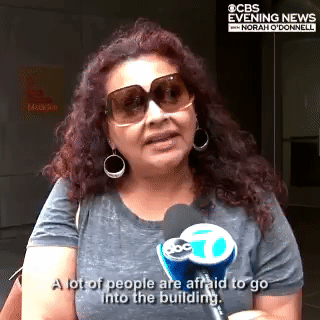 “很多人都害怕走入大楼内” 图自CBS报道截图