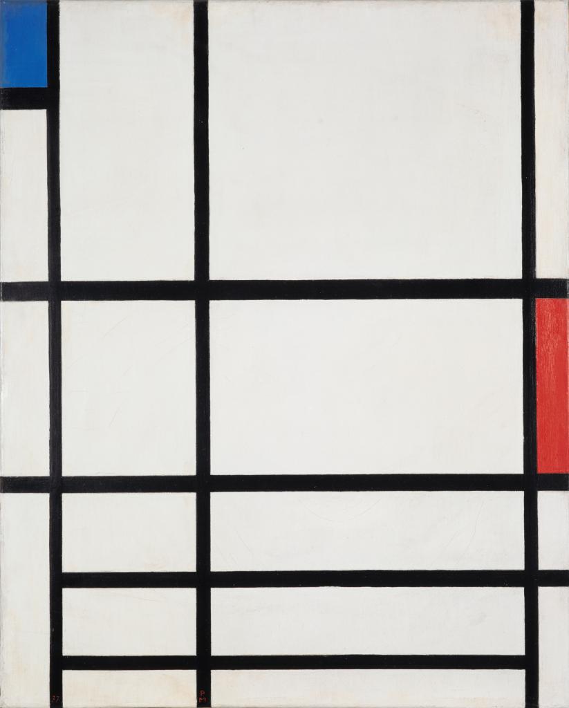 彼埃·蒙德里安 《红蓝白的构图II》，1937年.jpg