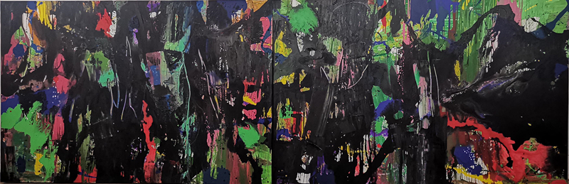 李磊，水问，2019，布上丙烯，200 x 300cm x 2 Li Lei, Inquiry on Water, 2019, Acrylic on canvas, 200 x 300cm x 2.jpg