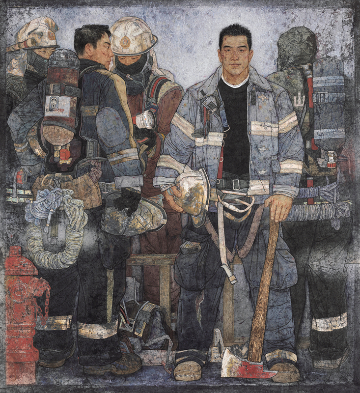 李玉旺 -山东使命中国画／195cm×178cmLi Yuwang (Shandong)MissionChinese Painting ? 195cm×178cm.jpg