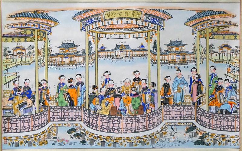 《藕香榭吃螃蟹》   62cmx100cm  杨柳青年画  天津杨柳青年画社提供-网站用图.jpg