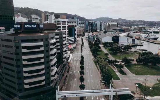 &nbsp;“封城“后的新西兰街道。