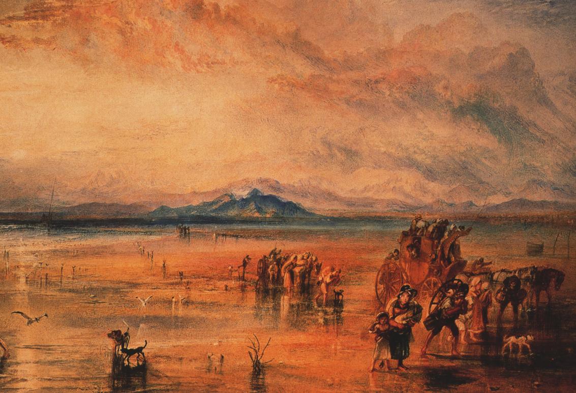 08 英国画家透纳1816年的作品 lancaster-sands（天空的颜色可能受火山爆发到后续影响）.jpg