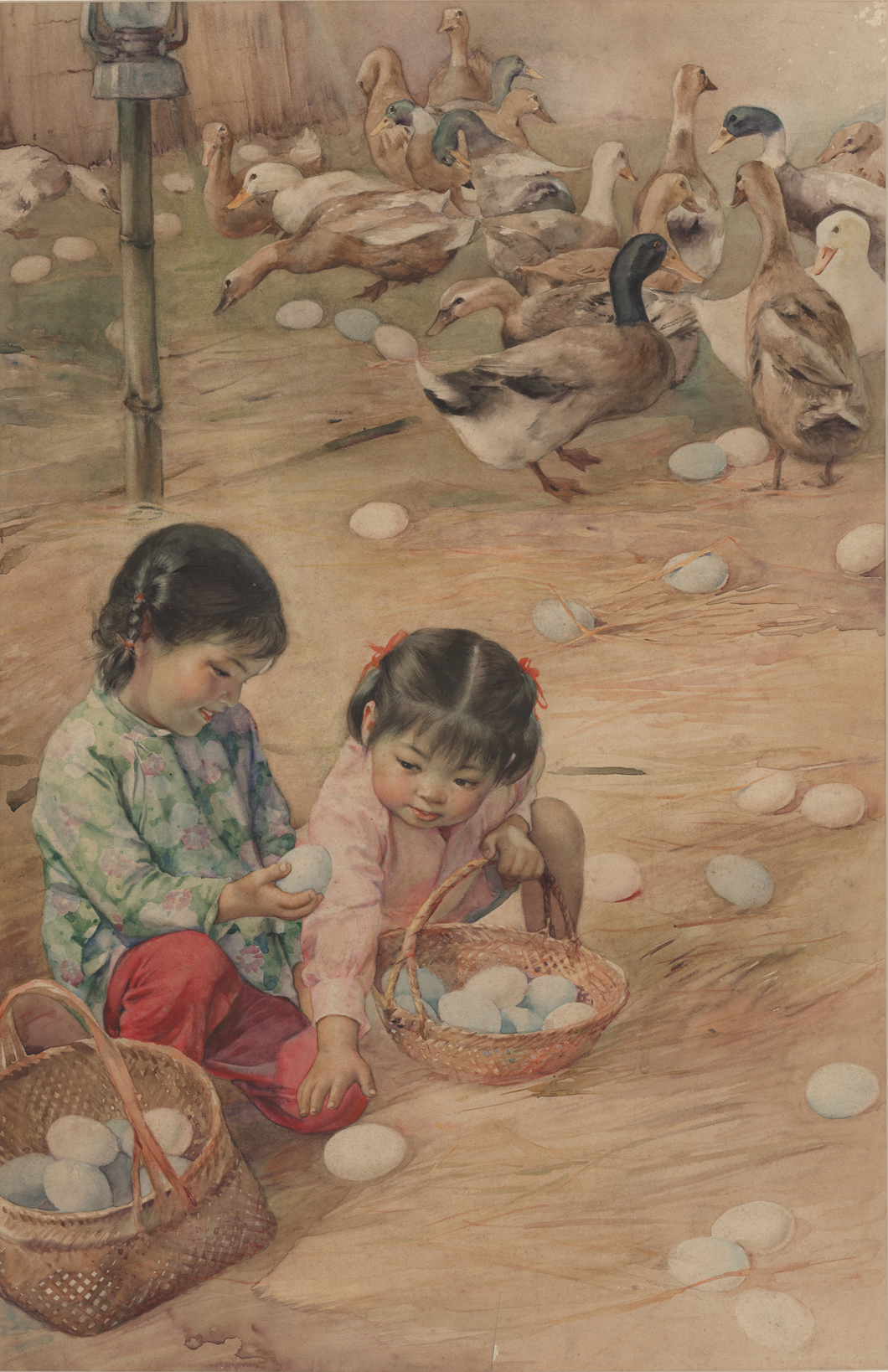 金雪尘、李慕白 鸭多蛋大  新年画 1962年 71.5X46.5CM 中华艺术宫（上海美术馆）藏.jpg