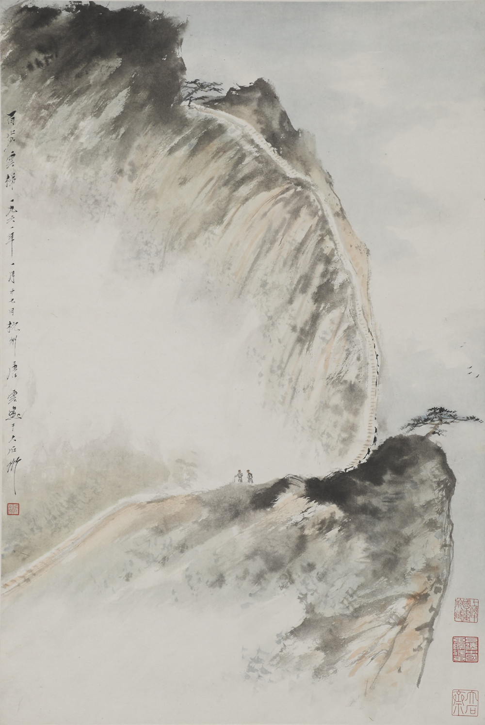 唐云  百步云梯  1961 70.5×48cm.jpg