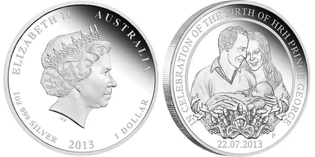 除了英国，澳大利亚珀斯造币厂发行了纪念乔治·亚历山大·路易斯王子殿下诞生金银纪念币.jpg