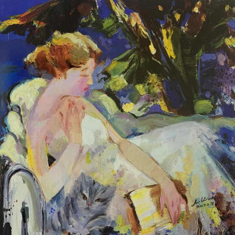 王鹭 仕女图 no2  油画  61×46cm 2022