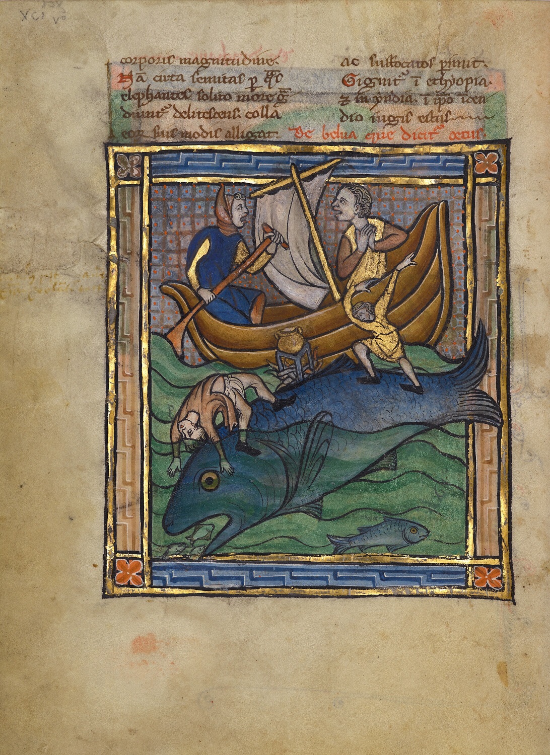 Two Fishermen on a Sea Creature was painted by an unknown Franco-Flemish artist in about 1270. This work of art lives at the Getty Center.小.jpg