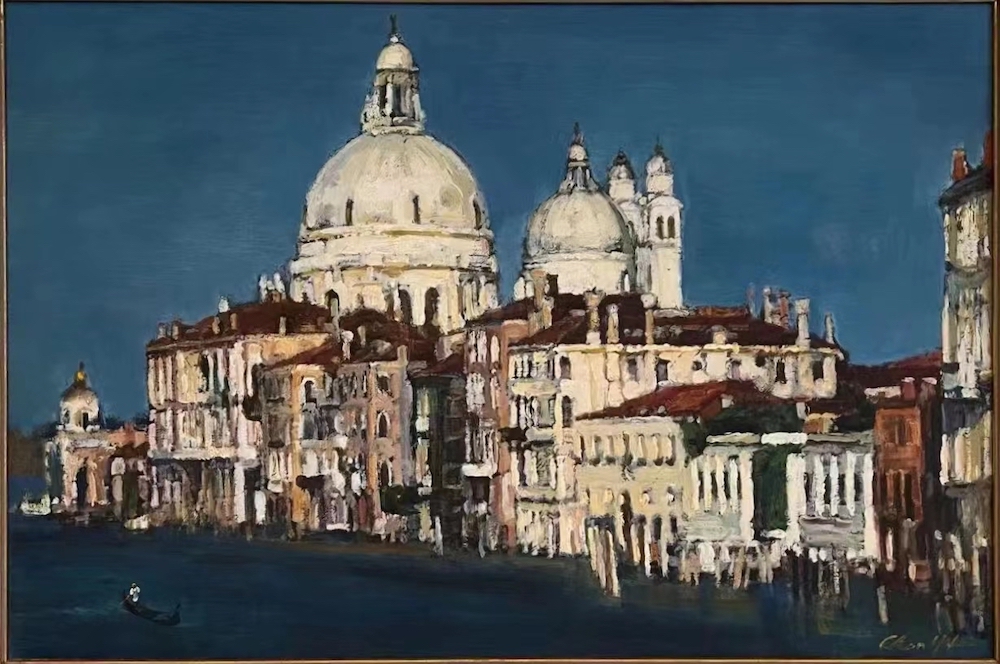 “陈逸飞-蓝调威尼斯，油画，50x75cm，1998年”的副本.jpg