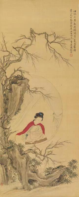 冯超然《梅花仕女图》，1918年.jpg